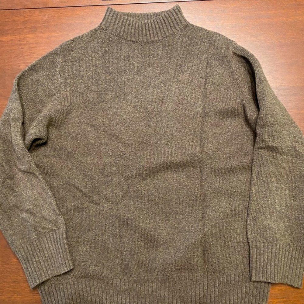 Jenni Kayne Oversized Cotton Pullover in Cedar - Size XS